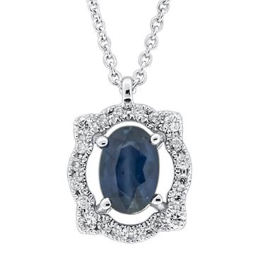 Prima 14k White Gold Gemstone Pendant