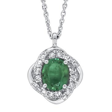 Prima 14k White Gold Gemstone Pendant