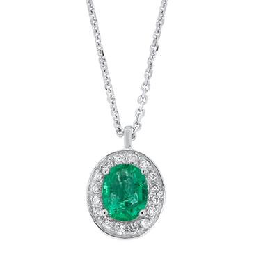 Prima 14k White Gold Gemstone Pendant