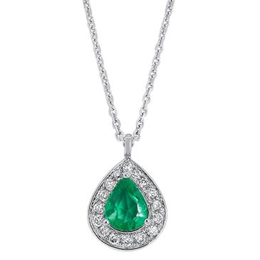 Prima 14k White Gold Gemstone Pendant