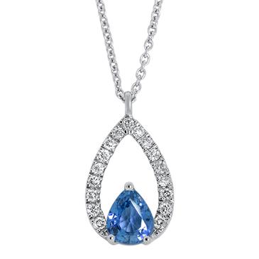 Prima 14k White Gold Gemstone Pendant