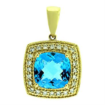 Prima 14k Yellow Gemstone Pendant