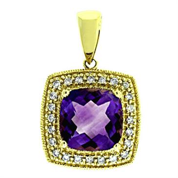 Prima 14k Yellow Gemstone Pendant