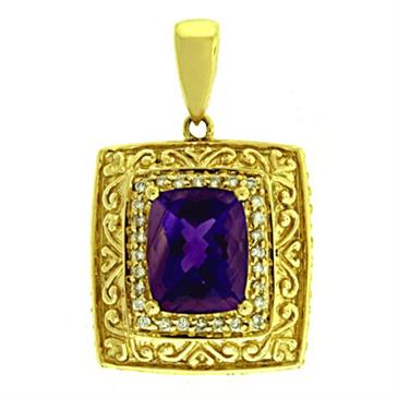 Prima 14k Yellow Gemstone Pendant