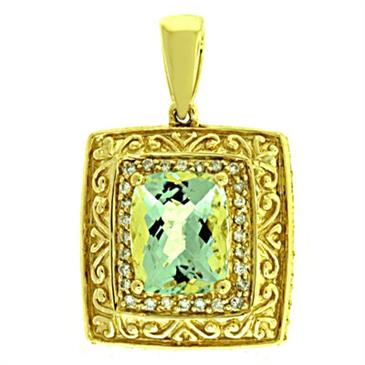 Prima 14k Yellow Gemstone Pendant