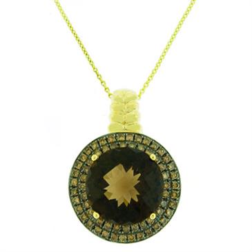 Prima 14k Yellow Gemstone Pendant