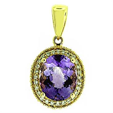 Prima 14k Yellow Gemstone Pendant