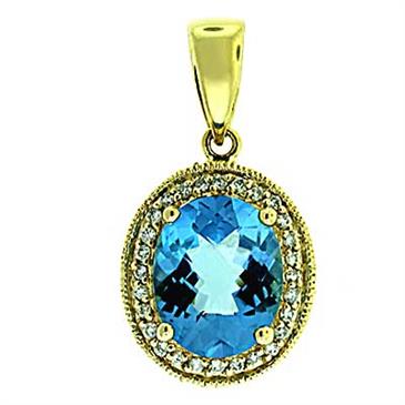 Prima 14k Yellow Gemstone Pendant