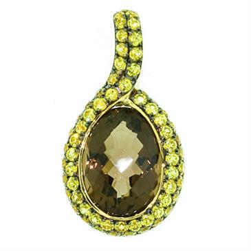 Prima 14k Yellow Gemstone Pendant