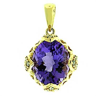 Prima 14k Yellow Gemstone Pendant