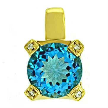 Prima 14k Yellow Gemstone Pendant