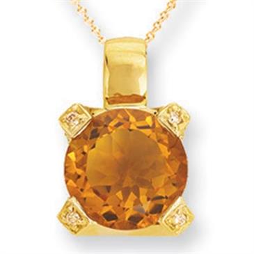 Prima 14k Yellow Gemstone Pendant