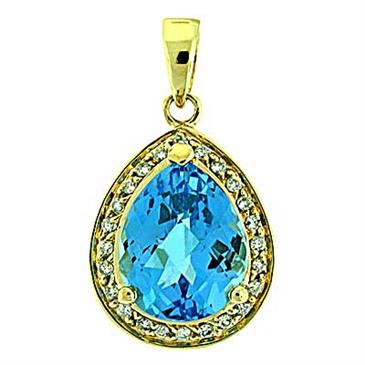 Prima 14k Yellow Gemstone Pendant