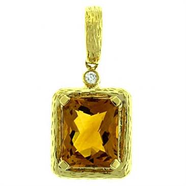 Prima 14k Yellow Gemstone Pendant