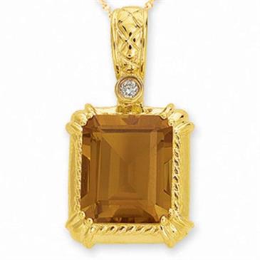 Prima 14k Yellow  Gemstone Pendant