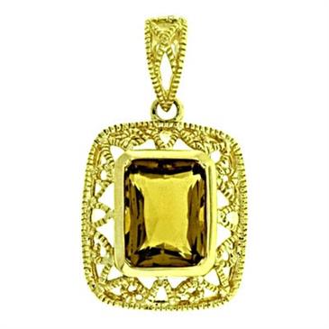 Prima 14k Yellow Gemstone Pendant