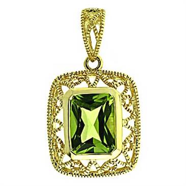 Prima 14k Yellow Gemstone Pendant