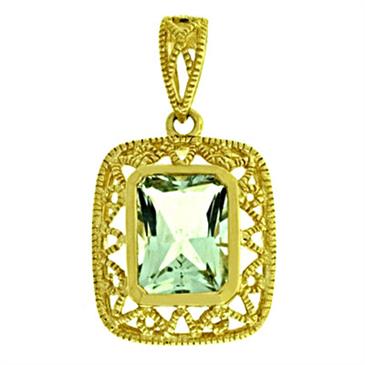 Prima 14k Yellow Gemstone Pendant