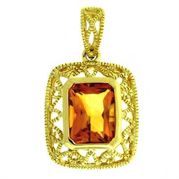 Prima 14k Yellow Gemstone Pendant