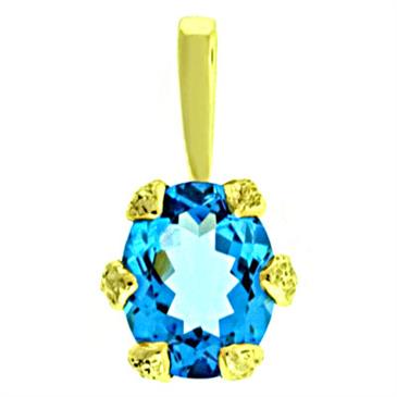 Prima 14k Yellow Gemstone Pendant