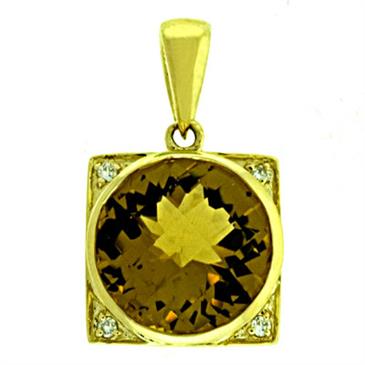 Prima 14k Yellow Gemstone Pendant