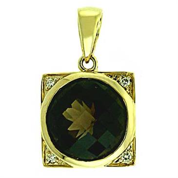 Prima 14k Yellow  Gemstone Pendant