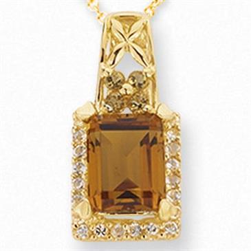 Prima 14k Yellow Gemstone Pendant