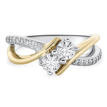 Prima 2 Stone Diamond Ring