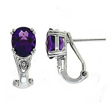 Prima Amethyst & Diamond Earrings