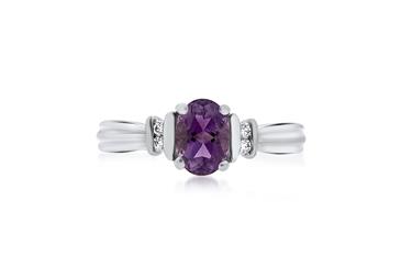 Prima Amethyst & Diamond Ring