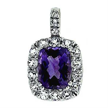 Prima Amethyst & White Topaz Pendant