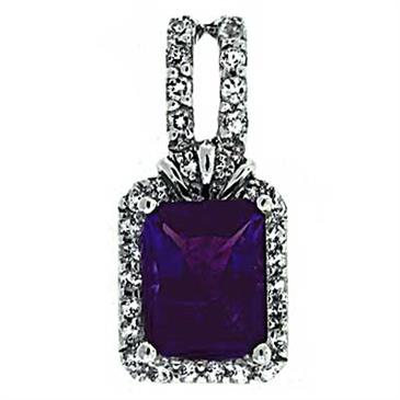 Prima Amethyst & White Topaz Pendant