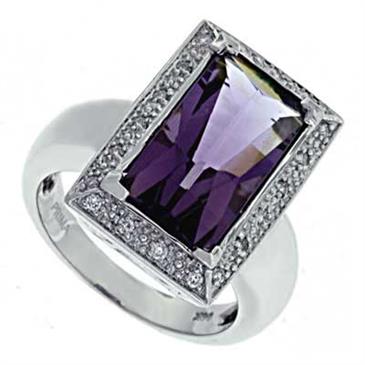 Prima Amethyst and Diamond Ring