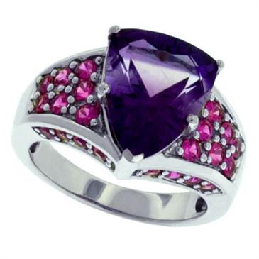 Prima Amethyst And Pink Sapphire Ring