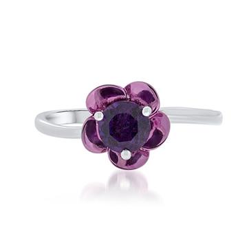 Prima Amethyst Coated Flower Ring