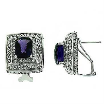 Prima Amethyst & Diamond Earrings