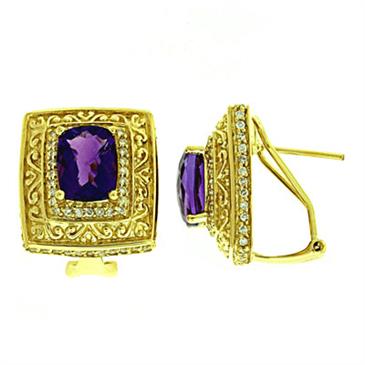 Prima Amethyst & Diamond Earrings