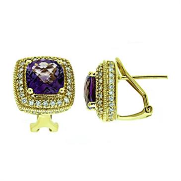 Prima Amethyst & Diamond Earrings