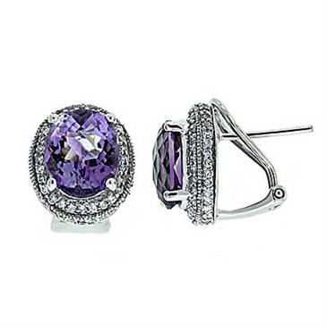 Prima Amethyst & Diamond Earrings