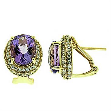 Prima Amethyst & Diamond Earrings