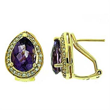 Prima Amethyst & Diamond Earrings