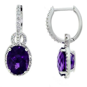 Prima Amethyst & Diamond Earrings