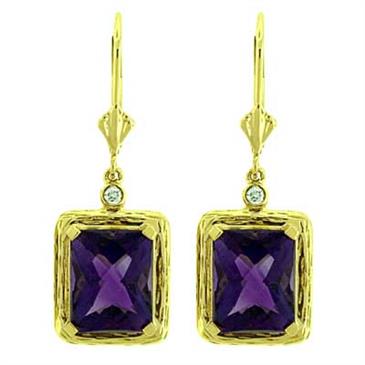 Prima Amethyst & Diamond Earrings