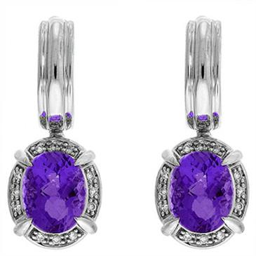 Prima Amethyst & Diamond Earrings