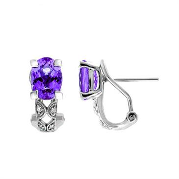 Prima Amethyst & Diamond Earrings