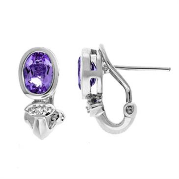 Prima Amethyst & Diamond Earrings