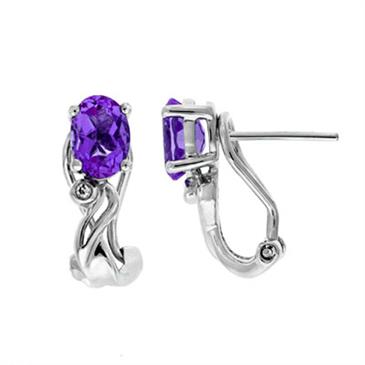 Prima Amethyst & Diamond Earrings