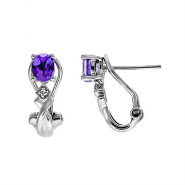 Prima Amethyst & Diamond Earrings