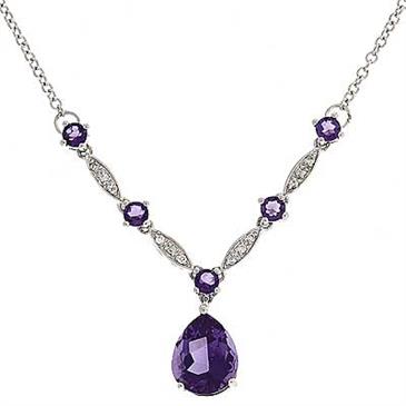 Prima Amethyst & Diamond Necklace