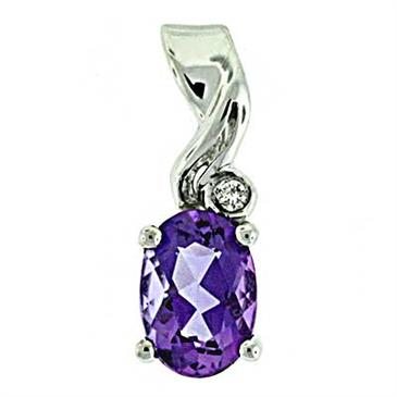 Prima Amethyst & Diamond Pendant